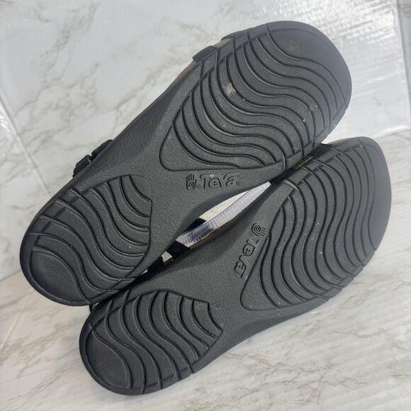 Teva Sandals Womens Size 9 Black Ventura Cork Waterproof Leather Strappy 6389 - Picture 8 of 11